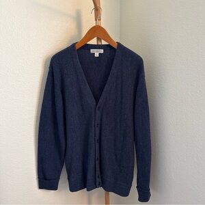 Vintage 90’s Cypress Links Navy Blue Button Up Cardigan Sweater Size Large